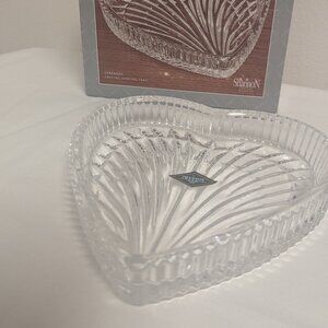 New! Serenade heart shaped Crystal Serving Tray-Shannon Crystal by Godinger